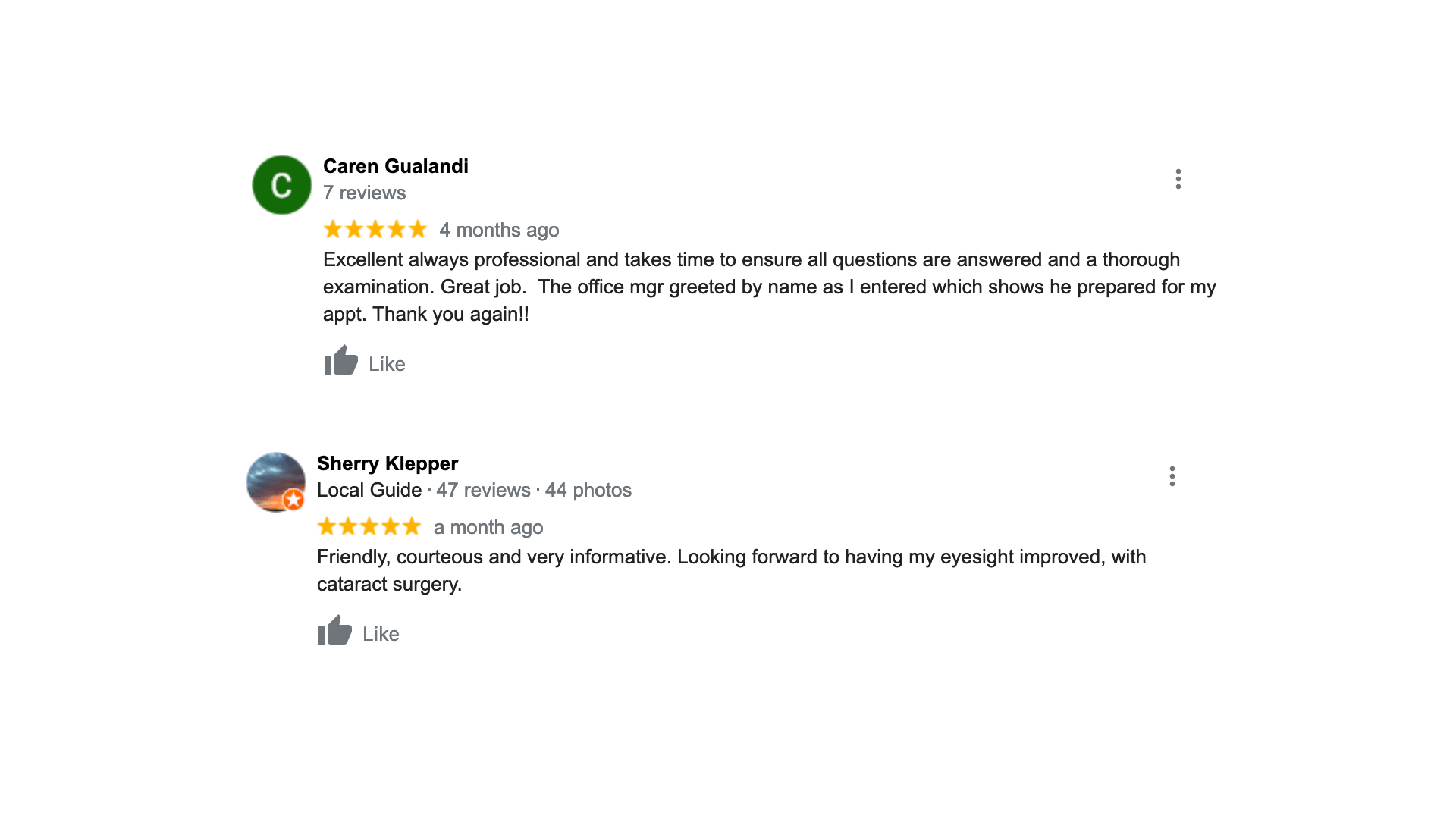 5 star online reviews
